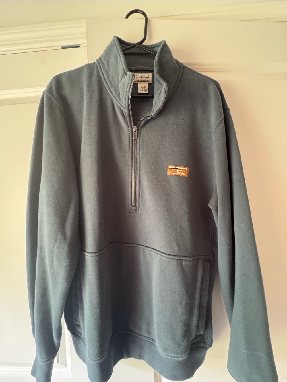 L.L. Bean Men's blue Half-Zip Fleece Pullover